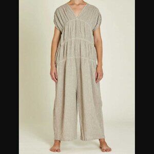 Black Crane Accordion Jumpsuit in Ash Size Small